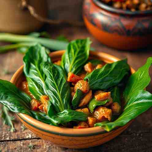 Cassava Leaves Food - Central African Stew